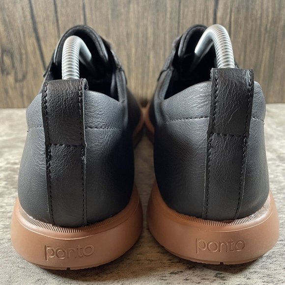 Ponto Pacific Black Shoes Size 11 Loafer Lace Up Dress Business Casual Oxford - Picture 6 of 8